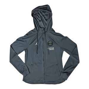 Jordan Paris Saint German Gray Hoodie Jacket Women's Size Small Zip Front